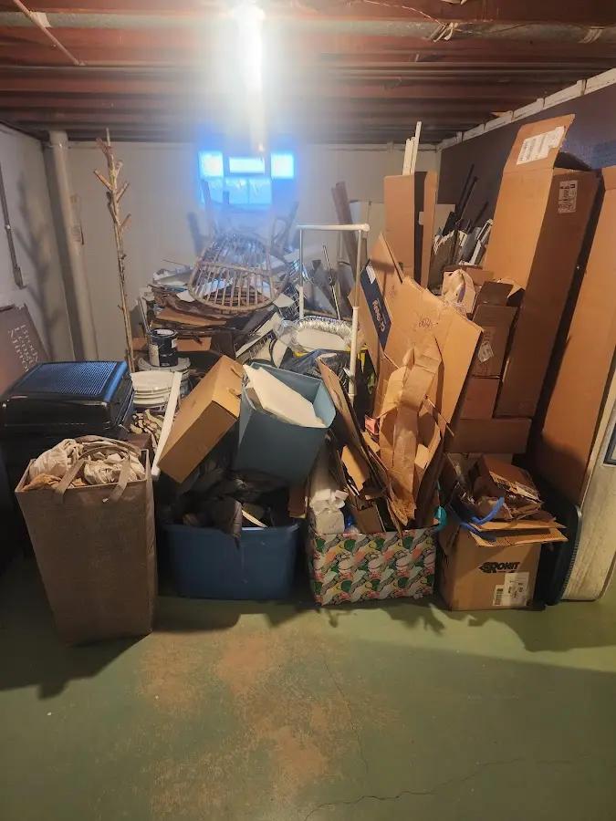 Roll-off dumpster container at job site for 8 Yard Dumpster Rental in Mansfield